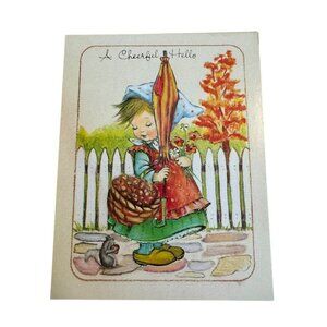 Little Children Greeting Card 1987 with Christian Bible Verses VTG Hummel‎ Style